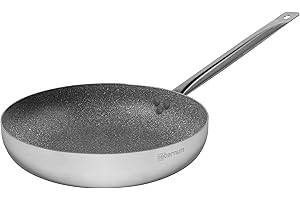 Aeternum, Grande Famiglia, Grandi Dimensioni, Padella Antiaderente, Adatto all'Induzione, Diametro 32 cm, Alluminio, Argento