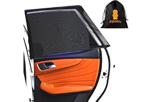 JELLYBABABABY Car Window Shades for Baby | Cooling UV Protector for Kids & Pets | 2-Pack Fits Almost Every Car | Sun Shade for Baby | Rear Side Window Tint | Stretchable & Breathable