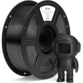 ELEGOO PLA+ Filament 1.75 1kg Black | PLA Plus for 3D Printer, Dimensional Accuracy +/- 0.03mm, 3D Filament Spool, for Most 3