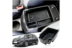 Ruiya Compatible avec Kia Stonic Rio YB 2018-2022 2023 Accoudoir Boîte de Rangement, Stonic Plateau de rangement de la console Stonic Accessoies Boîte de rangement pour console centrale accoudoir