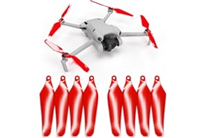 Master Airscrew Super Stealth Propellers for DJI Mini 4 Pro & Mini 3 Pro - Red, 4 propellers in Set