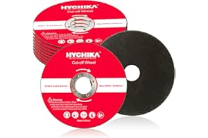 HYCHIKA BETTER TOOLS FOR BETTER LIFE HYCHIKA Trennscheiben für Metall 10 Stück, Winkelschleifer Scheiben 125 x 1.2 x 22.2mm, Trennscheiben Winkelschleifer Zubehör für Metall, Stahl, Edelstahl