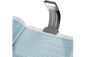 BLOOMWIN Lámpara de Lectura Luces de Lectura Nocturna LED Plegable Clip Pinza Magnética con Carga USB Recargable Con 4 Niveles de brillo Ajustable Marca de Libro con Brazo Flexible