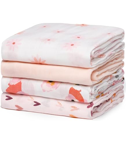 Asciugamani Mussola Per Neonati - Confezione Da 3, 100x100 Cm, 6 Strati, Cotone Morbido - Foto 8