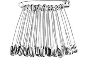 DNDGDLUA Lot de 30 épingles à nourrice métal 8,5 cm haute performance extra larges pour travaux manuels couvertures vêtements bijoux couture 85 mm argenté