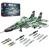 Reobrix MIG-29 Savaş U&ccedil;ağı Yapı Taşı Oyuncak, Askeri Mikoyan Savaş U&ccedil;ağı U&ccedil;ak Tuğla Modeli Yetişkinler i&ccedil;in, 33024 U&ccedil;ak U&ccedil;ak 