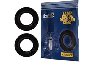 Fizring Lampshade Reducer Ring Pack of 2 — Metal Light Fitting Lamp Shade Adaptor Rings for ES/E27 to BC/B22 Plate, Washer/Converter for Light Shade — White (2 PCs Black)