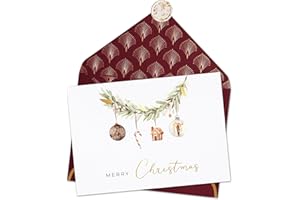 Joli Coon 3 Tarjetas de Navidad Merry Christmas card con sobre