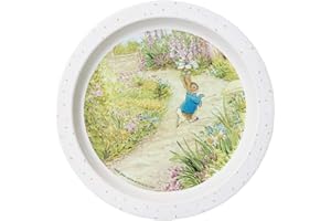 Petit Jour Paris - Plato para bebé Ø 21 cm Peter Rabbit - Enjoy Your Very First Meal!, multicolor