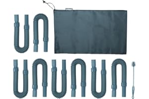 ‎COLAPZ Colapz Flexibler Abwasserschlauch 8m – Zusammenschiebbares & Verlängerbares Abwasserrohrsystem für Wohnmobil, Wohnwagen & Van – Camping Zubehör zur Einfachen Entleerung von Grauwassertanks