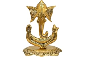 Wonder Care | Ganesha Statue Sculpted in Great Detail in Ivory Antique Finish - Ganesh Idol for Car | Home Decor | Mandir | Gift | Hindu God Idol