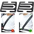 Car Seat Belt Clips Adjuster Seatbelt Universal All Auto Models, Metal Seat Belt Clip,Car Metal Seatbelt Clip, Locking Clip Safety Seat Belt Shoulder Stopper Buckle for Adults, Kids, Man (BLACK)