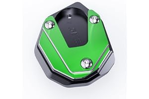 ZEXDDI Motorcycle CNC Fit For Kawasaki Z650 Z900 RS Ninja 650 1000SX ZX6R ER6N Ninja 250 300 Z1000 Kickstand Foot Enlarger Side Stand Extension Pad (Green)