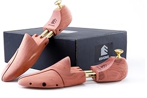 Esvioniq Cedar Shoe Tree with Twin Tubes,Red Cedar Wooden Shoe Trees For Men,Shoe keeper UK Size 5-14,Wood Shoe Form Holder