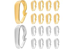ALEXCRAFT Enganches Colgantes Plata de Ley 925 Conectores Colgantes Conectores de Joyeria Diy Accesorio para Fabricación, Colgante, Collar, Broches, 20pcs