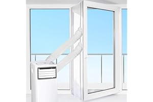 HOOMEE Tür- und Fensterabdichtung für mobile Klimageräte, Klimaanlagen, Wäschetrockner, Ablufttrockner, Air Stop zum Anbringen an Flügelfenster und Balkontüren, Fensterabdichtung Klimaanlage 600cm