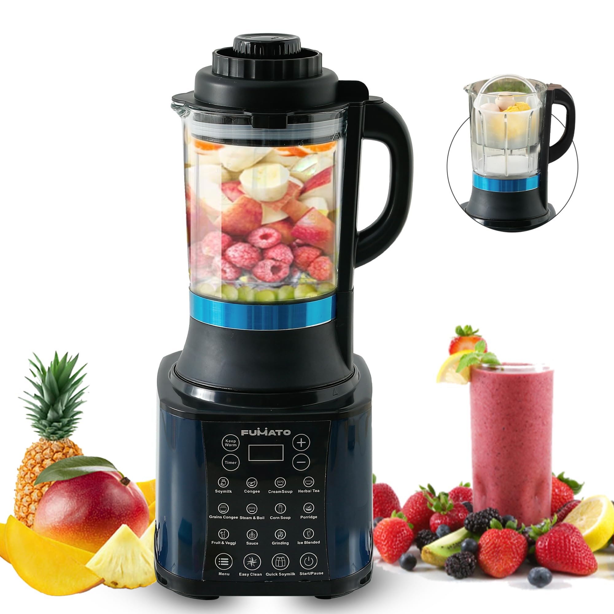 FUMATO 10 in 1 Blender Review: The Ultimate 1.75L Powerhouse for Soup, Juice, Nut Milk, and More!