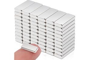 SWIHORAB Kleine Magnete Stark, 60 magneti piccoli e potenti, magneti al neodimio extra resistenti 12x5x2 mm, magneti per lavagna magnetica, magnete rettangolare per armadio da cucina