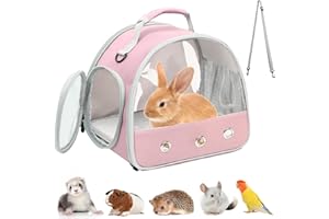 PORFOYO Pequeña bolsa de transporte para mascotas y animales pequeños, caja lateral para gatos, bolsa para cobayas