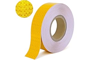 AhLmA 10 m Bicycle Reflective Strip, Reflective Tape, Self-Adhesive Reflective Sticker Tape, Ideal for Letterboxes, Road Markings, Motorcycles and Anywhere Else Needed (Yellow)