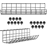 Under Desk Cable Management Tray - Under Desk Cable Organizer for Wire Management. Desk Cable Tray for Office and Home. Perfe