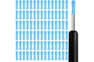PTWOLA 90Stück Silikon-Ohrreiniger-Kopf für Ohrenschmalz Entferner Ohrlöffel Zubehör für Ear Wax Removal Hrenschmalzentferner-Ersatzspitze Austauschbare Spitzen für Ohrreiniger Glatt Weich EarCleaner Zubehör