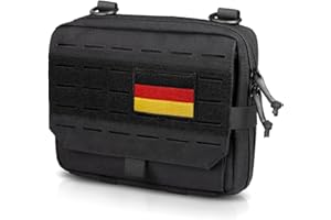 WYNEX Sacoche Tactique Molle Admin avec Design Ouvert à Trois Plis, Sacoche à Outils Molle, Sacoche de Premiers Secours, Sacoche à Outils EDC, Sacoche à Outils, Organisateur de Fixation Molle