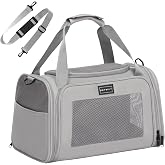 Petsfit Foldable Dog Carrier, Small Dog Carrier, with Adjustable Straps, Cat Carrier Bag for Dogs, Breathable Soft Padded Bac