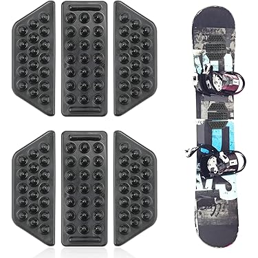 2 Sets of 6 Pieces Stomp Pad Snowboard, Transparent Non-Slip Snowboard Stomp Pads Back Snowboard Grip Pad for Snowboarding (Transparent