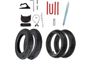 vds racer® Ruedas patinete xiaomi 10 Pulgadas, reemplazo compatible con patinetes electrico xiaomi M365, 1s, Pro, Essential, Pro2 con accesorios camara, alzas, válvula,gancho, pegatinas y palanca