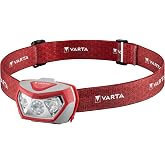 Varta Outdoor Sports H20 Pro (Kafa Feneri) | 3 ışık modu, karartma fonksiyonu, d&ouml;ner kafa, 3x AAA Piller, Kırmızı