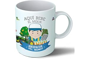 Planetacase - Taza Agricultor - Regalo Original - Cerámica 330 mL - Taza Desayuno Apta para Microondas y Lavavajillas - Agricultores - Resistente a Lavados