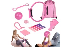 Pilates-set i 13 delar, pilates-ring-set, pilates-Essential Kit med yogaboll, pilatesring, motståndsband, yogabyxor, pilates-handtagsstrumpor, pilates-set för hemmet, pilates-ring, cirkelset för