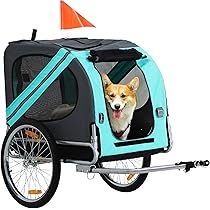 PawHut Hundeanhänger Fahrradanhänger Hundetransporter Hunde Fahrrad Anhänger für kleine