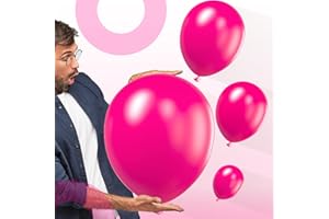 PartyWoo Hot Pink Balloons 102 pcs Different Sizes of 18 12 10 5 Inch Magenta Fuchsia Dark Pink Balloon Arch Kit Garland for Valentine's Day Baby Shower Princess Birthday Party Decorations Pink-Y12