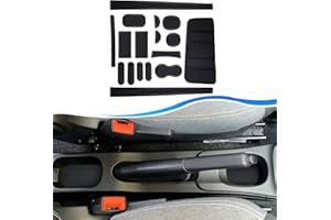 SXCY per Fiat Panda 2021 2022 2023 Tappetini Antiscivolo Fiat Panda/City Cross/Hybrid Tappetini in Gomma per Console Centrale, Porta Bicchieri, Scanalatura Porta 2023 Fiat Panda Accessori (nero)