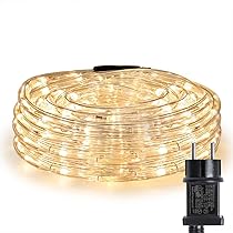 Tubo luminoso a LED, 20M 200LED Luci a stringa LED 8 modalità alimentate tramite USB Luci delle fate impermeabili per giardino, patio, Natale (bianca