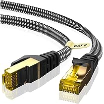 Cavo Ethernet Cat 8 ARISKEEN 8M | Piatto, 40 Gbps, Schermato | Per Gaming, Server, Rete