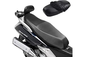 Susy Shop Housse de selle universelle imperméable différentes tailles, matériau PU simili cuir, housse de selle adaptable pour scooter et moto, couleur noire avec sac (maxi (115 x 50 cm)