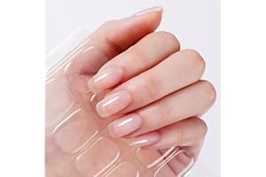 ‎DANNI & TONI DANNI & TONI Halb ausgehärtete Gel Nagelfolien Transparent Klar Glänzend Einfarbig Gel Nagel Aufkleber, Halbgehärtete Nagelfolie, Nagelaufkleber Nagelsticker Nageldesign Wraps (28 Aufkleber)