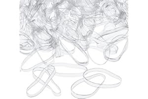 EBOOT 3 mm Clear Elastic Bands Hair Rubber Bands, 500 Pieces