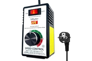 SiRyder Variateur de Vitesse pour Moteur 220V,Regulateur de Tension Protection contre les Surcharges Variateur de Vitesse Moteur pour Meuleuse D'angle,Souffleur,Variateur de Vitesse 4000W