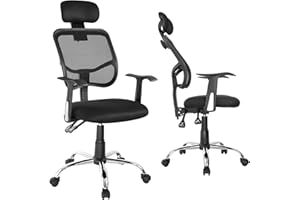 ‎ERGO OFFICE Ergo Office ER-413 Ergonomiczne Krzesło Biurowe na Kółkach, Fotel Obrotowy Posiada Regulowaną Wysokość oraz Regulowany Zagłówek, Przeznaczony Również jako Fotel dla Graczy, Waga Max 150 kg