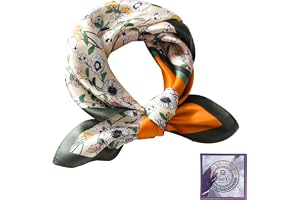 ZhaoCo Kvadratisk 100% Mulberry Silk, 53 x 53 cm Liten Mode Mjuk Halsduk Halsduk Presenter för Kvinnor