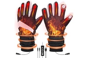 SOCKYWIN USB-beheizbare Handschuhe für Männer und Frauen, Handwärmer mit vollständiger Fingerabdeckung, 3-stufige Temperaturregelung, beheizbare Fäustlinge, schnell aufheizbare elektrische Handschuhe für Outdo