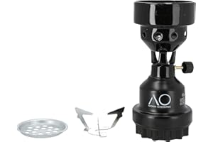 AO HOOKAH AO® Horno de Acampada hornillo Camping Gas Cocina de Gas Quemador Encendedor para carbón cachimba Natural (Negro)