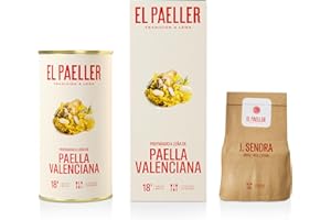 EL PAELLER - Preparado Paella Valenciana | Sabor Auténtico, Cocinada Artesanalmente | Con Pollo, Conejo y Verduras de la Huerta | Ingredientes 100% Naturales de Km.0 | Para 2-3 Personas, Sin Gluten
