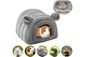 Jodsen Guinea Pig Bed House Cave Cozy Hamster Guinea Pig House with Emovable Pad,Guinea Pig Hideaway Hideout Small Animal Beds for Hamster,Rabbit,Chinchilla,Bearded Dragon,Ferret,Hedgehog (Grey)