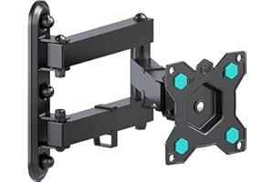 ‎ONKRON ONKRON Uchwyt ścienny do telewizora wychylny do 10-32 cali płaskich i zakrzywionych telewizorów LED / 75 x 75 - VESA 100 x 100 uchwyt ścienny telewizor do 20 kg R4-B czarny