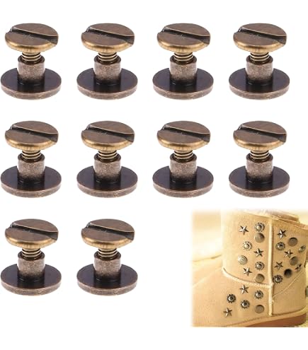 Uxcell Copper Solid Rivets – 2mm X 6mm Shaft, 7.5mm Length, Gold Tone (100 Pcs) - View #6